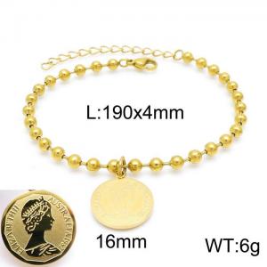Stainless Steel Gold-plating Bracelet - KB151163-Z