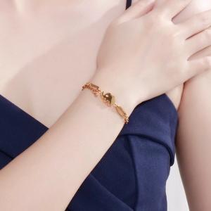 Stainless Steel Gold-plating Bracelet - KB151165-Z