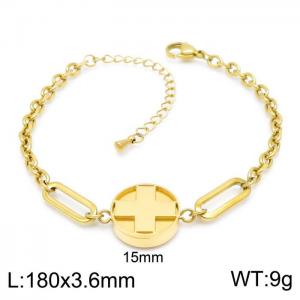 Stainless Steel Gold-plating Bracelet - KB151169-Z