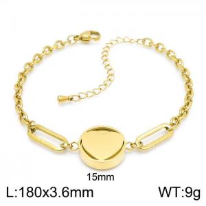 Stainless Steel Gold-plating Bracelet - KB151171-Z