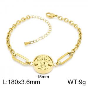 Stainless Steel Gold-plating Bracelet - KB151175-Z