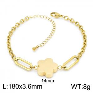 Stainless Steel Gold-plating Bracelet - KB151177-Z