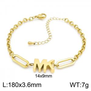 Stainless Steel Gold-plating Bracelet - KB151179-Z