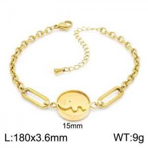 Stainless Steel Gold-plating Bracelet - KB151183-Z