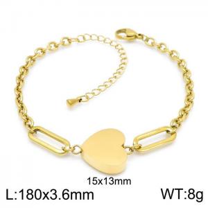 Stainless Steel Gold-plating Bracelet - KB151187-Z