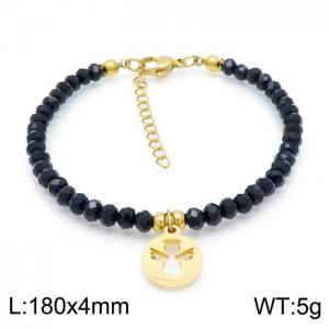 Stainless Steel Crystal Bracelet - KB151213-TJG