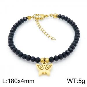 Stainless Steel Crystal Bracelet - KB151216-TJG