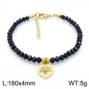 Stainless Steel Crystal Bracelet - KB151229-TJG