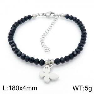 Stainless Steel Crystal Bracelet - KB151268-TJG