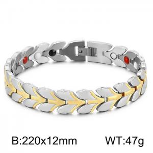 Stainless Steel Bracelet(Men) - KB151273-WGPZ
