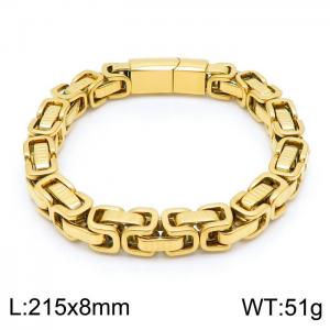 Stainless Steel Gold-plating Bracelet - KB151287-KFC