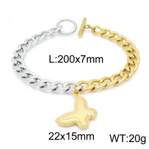 Stainless Steel Gold-plating Bracelet - KB151490-Z
