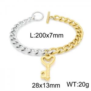 Stainless Steel Gold-plating Bracelet - KB151492-Z