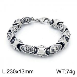 Stainless Skull Bracelet - KB151593-KJX