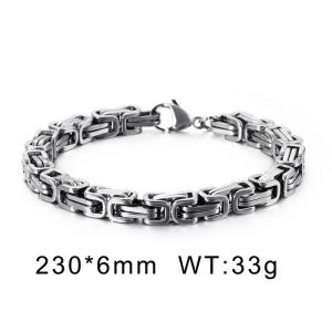 luxury stainless steel Vintage byzantine Men bracelet - KB151635-Z