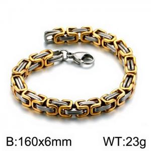 Stainless Steel Gold-plating Bracelet - KB151637-Z