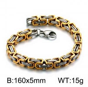 Stainless Steel Gold-plating Bracelet - KB151667-Z