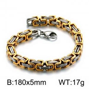 Stainless Steel Gold-plating Bracelet - KB151668-Z