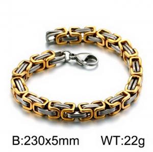 Stainless Steel Gold-plating Bracelet - KB151670-Z