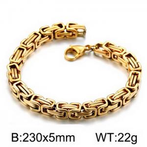 Stainless Steel Gold-plating Bracelet - KB151690-Z