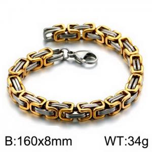Stainless Steel Gold-plating Bracelet - KB151698-Z