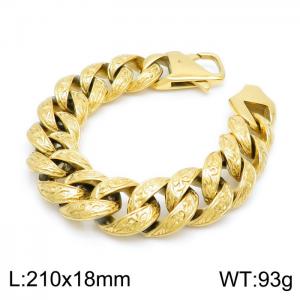 Stainless Steel Gold-plating Bracelet - KB151744-JX