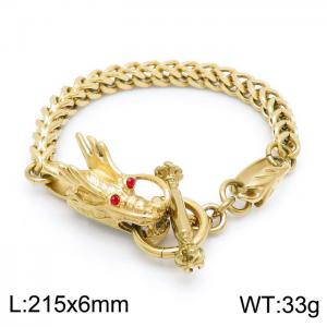 Stainless Steel Gold-plating Bracelet - KB151746-JX