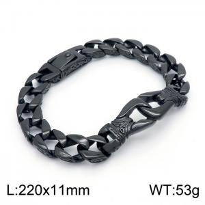 Stainless Steel Black-plating Bracelet - KB151748-JX