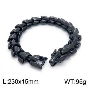 Stainless Steel Black-plating Bracelet - KB151754-JX