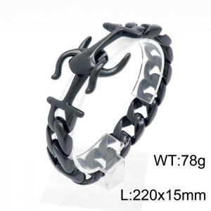 Stainless Steel Black-plating Bracelet - KB151758-JX