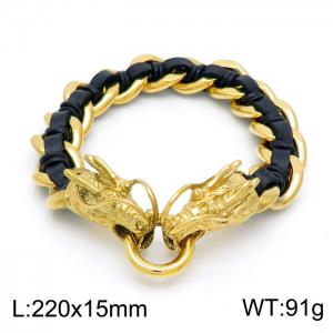 Stainless Steel Gold-plating Bracelet - KB151760-JX