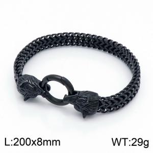 Stainless Steel Black-plating Bracelet - KB151777-KFC
