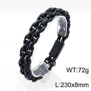 Stainless Steel Black-plating Bracelet - KB151815-KFC