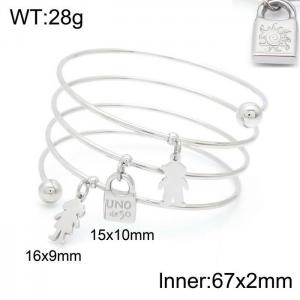 Stainless Steel Bangle - KB151863-Z