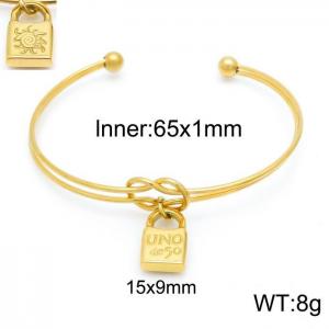Stainless Steel Gold-plating Bangle - KB151874-Z