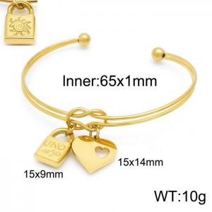 Stainless Steel Gold-plating Bangle - KB151875-Z