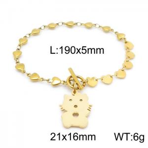 Stainless Steel Gold-plating Bracelet - KB151912-Z