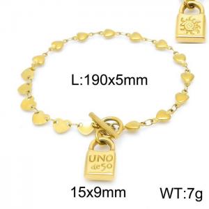 Stainless Steel Gold-plating Bracelet - KB151920-Z