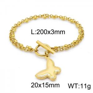 Stainless Steel Gold-plating Bracelet - KB151923-Z