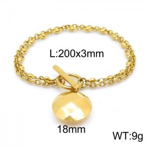 Stainless Steel Gold-plating Bracelet - KB151929-Z
