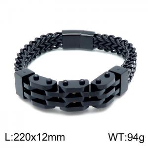 Stainless Steel Black-plating Bracelet - KB151934-KFC