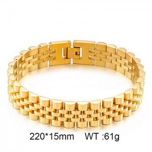 Gold Classic Foreign Trade Stainless Steel Adjustable Strap Bracelet - KB151987-KFC