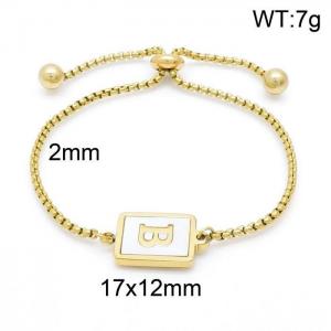 Stainless Steel Gold-plating Bracelet - KB152266-LB