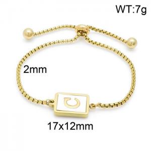Stainless Steel Gold-plating Bracelet - KB152267-LB