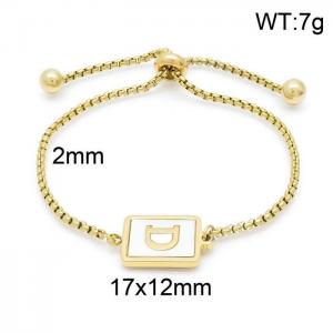 Stainless Steel Gold-plating Bracelet - KB152268-LB