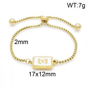 Stainless Steel Gold-plating Bracelet - KB152269-LB