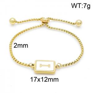 Stainless Steel Gold-plating Bracelet - KB152273-LB