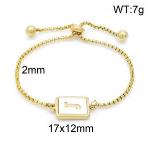 Stainless Steel Gold-plating Bracelet - KB152274-LB