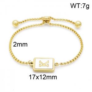 Stainless Steel Gold-plating Bracelet - KB152275-LB
