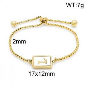 Stainless Steel Gold-plating Bracelet - KB152276-LB
